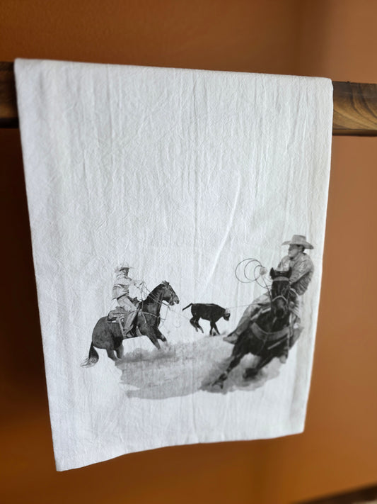 Team Ropin' Tea Towel