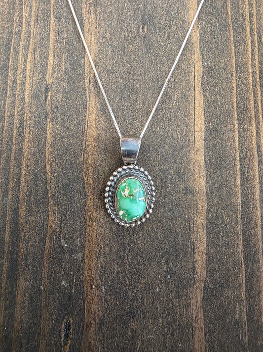 Carico Lake Turquoise Bead Rope Pendant Necklace