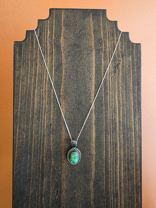 Carico Lake Turquoise Bead Rope Pendant Necklace