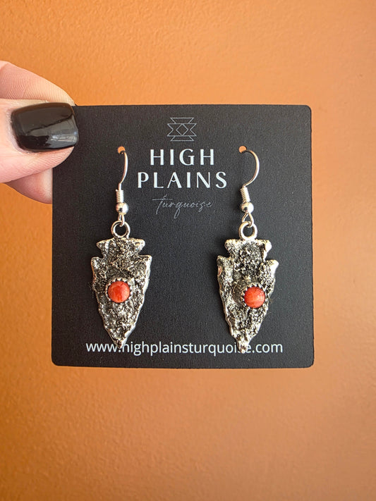 Desert Ember Arrowhead Earrings