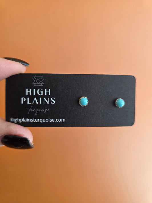 Tiny Sky Turquoise Studs