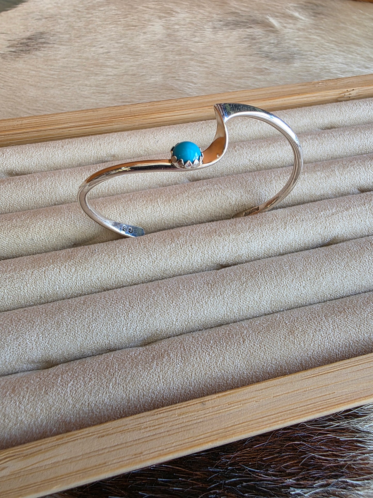 Navajo Wave Sterling Silver Stacker Bracelet