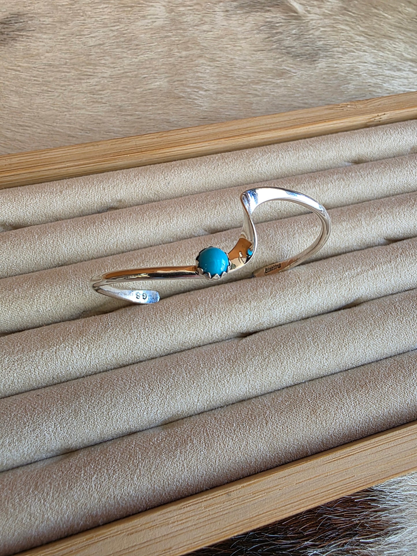 Navajo Wave Sterling Silver Stacker Bracelet