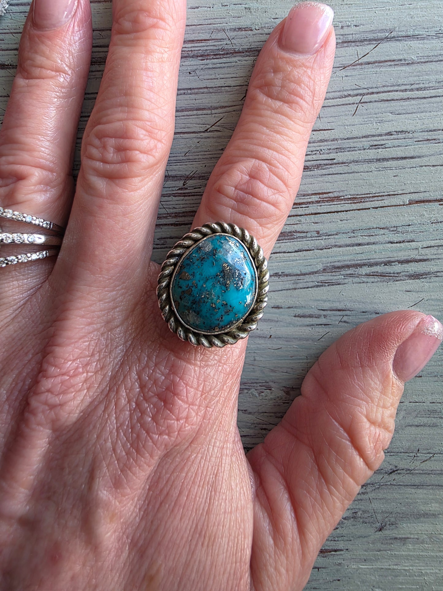 Kingman Turquoise Midnight Sky Ring