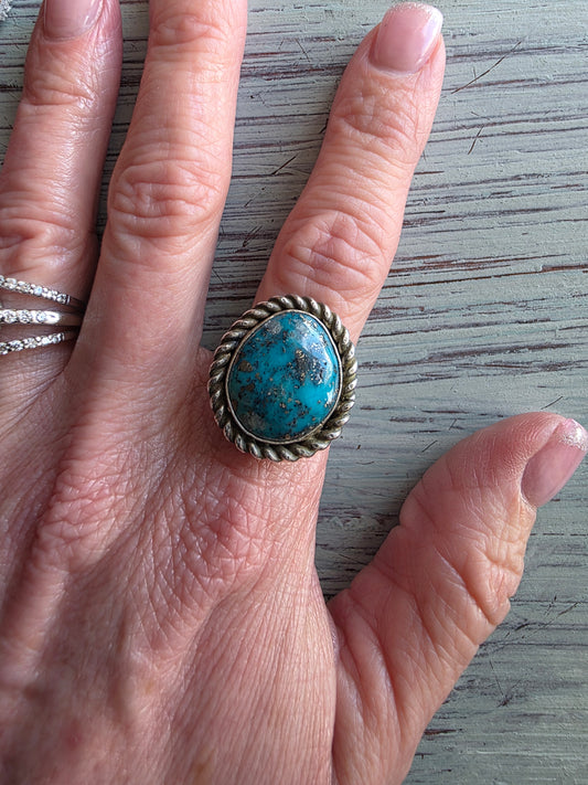 Kingman Turquoise Midnight Sky Ring