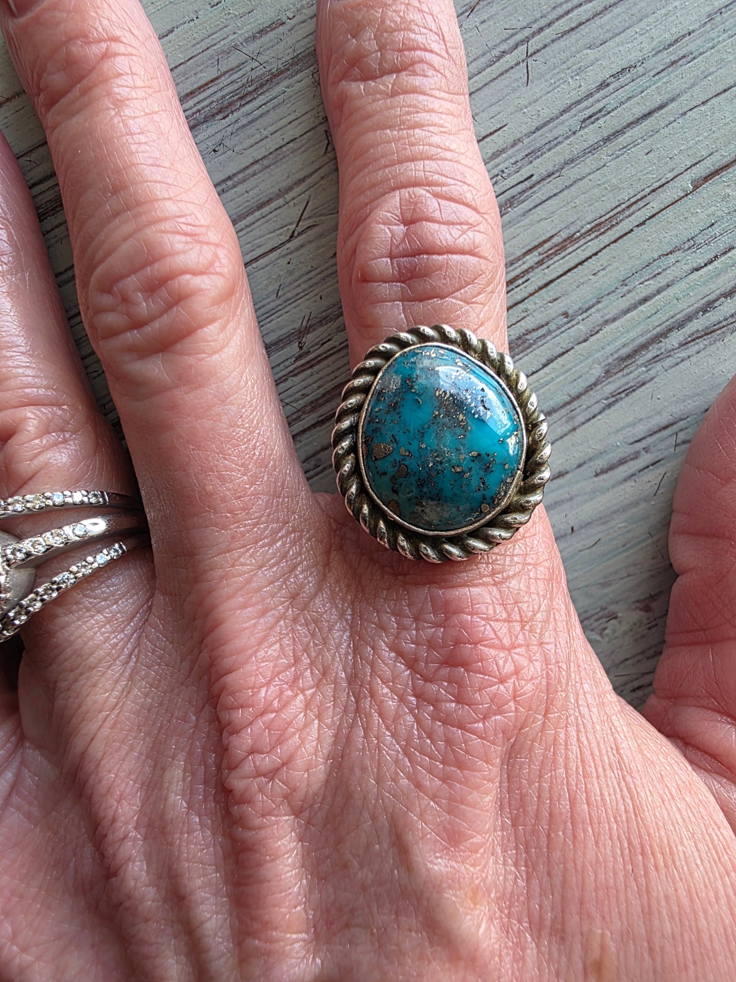 Kingman Turquoise Midnight Sky Ring