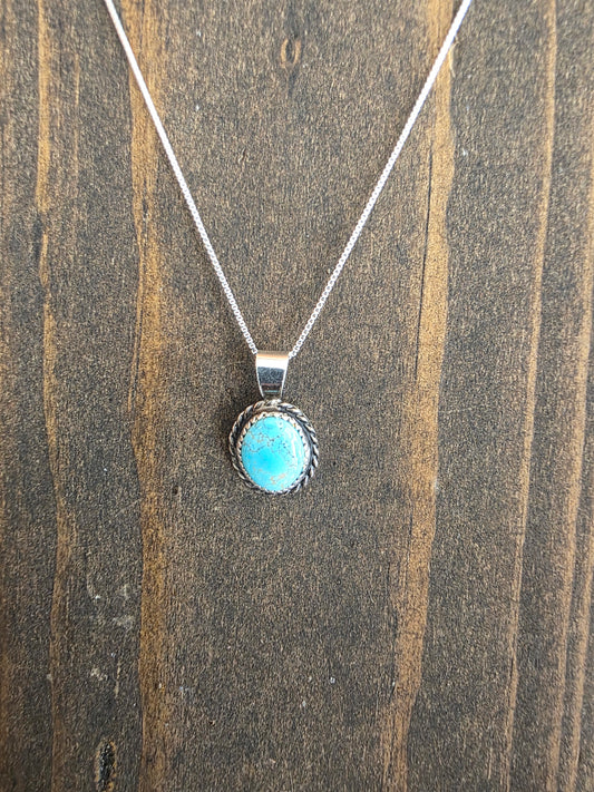 Desert Sky #8 Turquoise Pendant Necklace