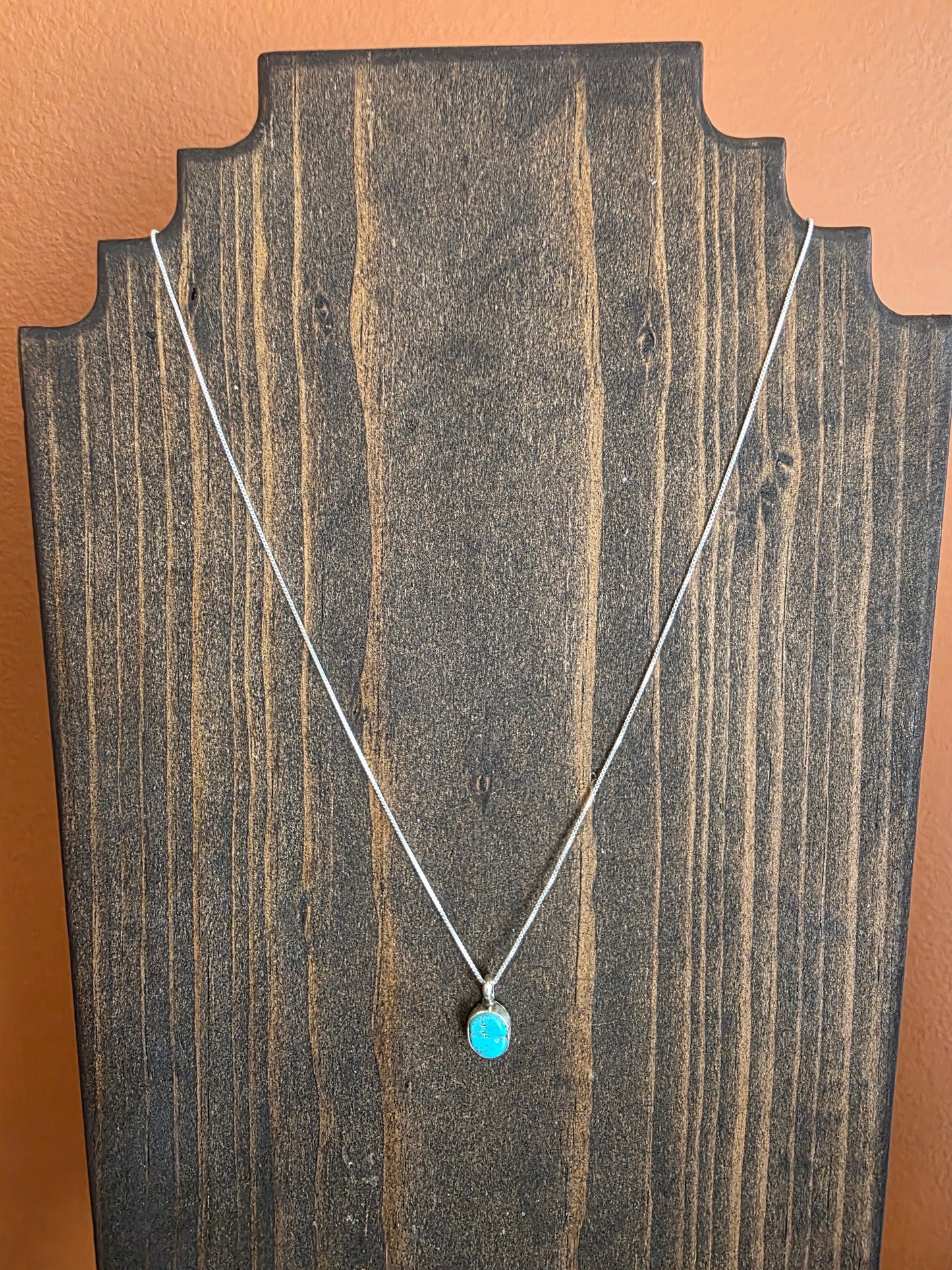 Simple Stone Turquoise Pendant Necklace