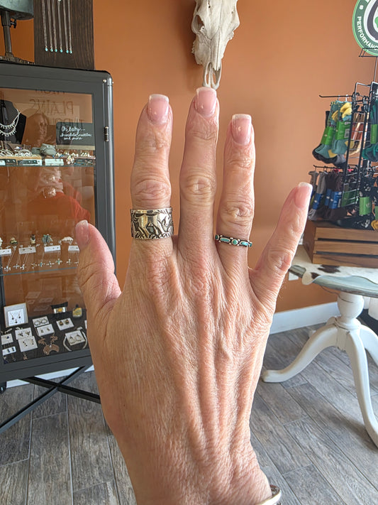 Running Horse Sterling Silver Storyteller Cigar Band