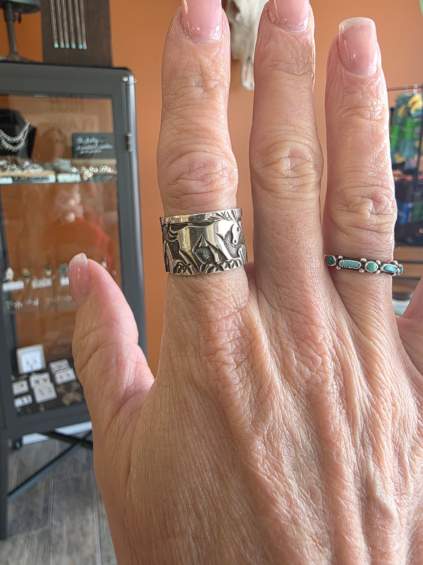 Running Horse Sterling Silver Storyteller Cigar Band
