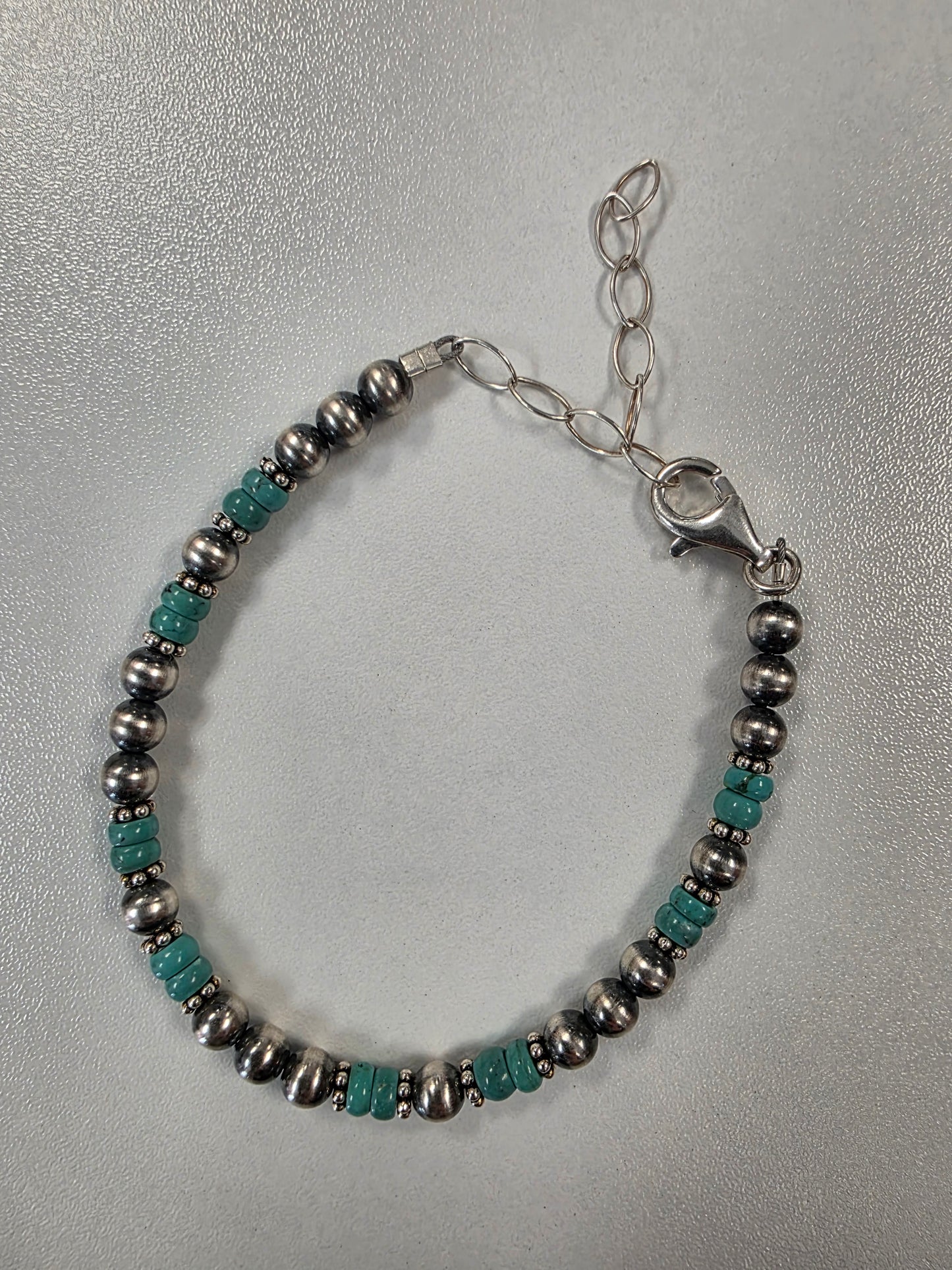 5mm Sterling Silver Gemstone Beaded Bracelet