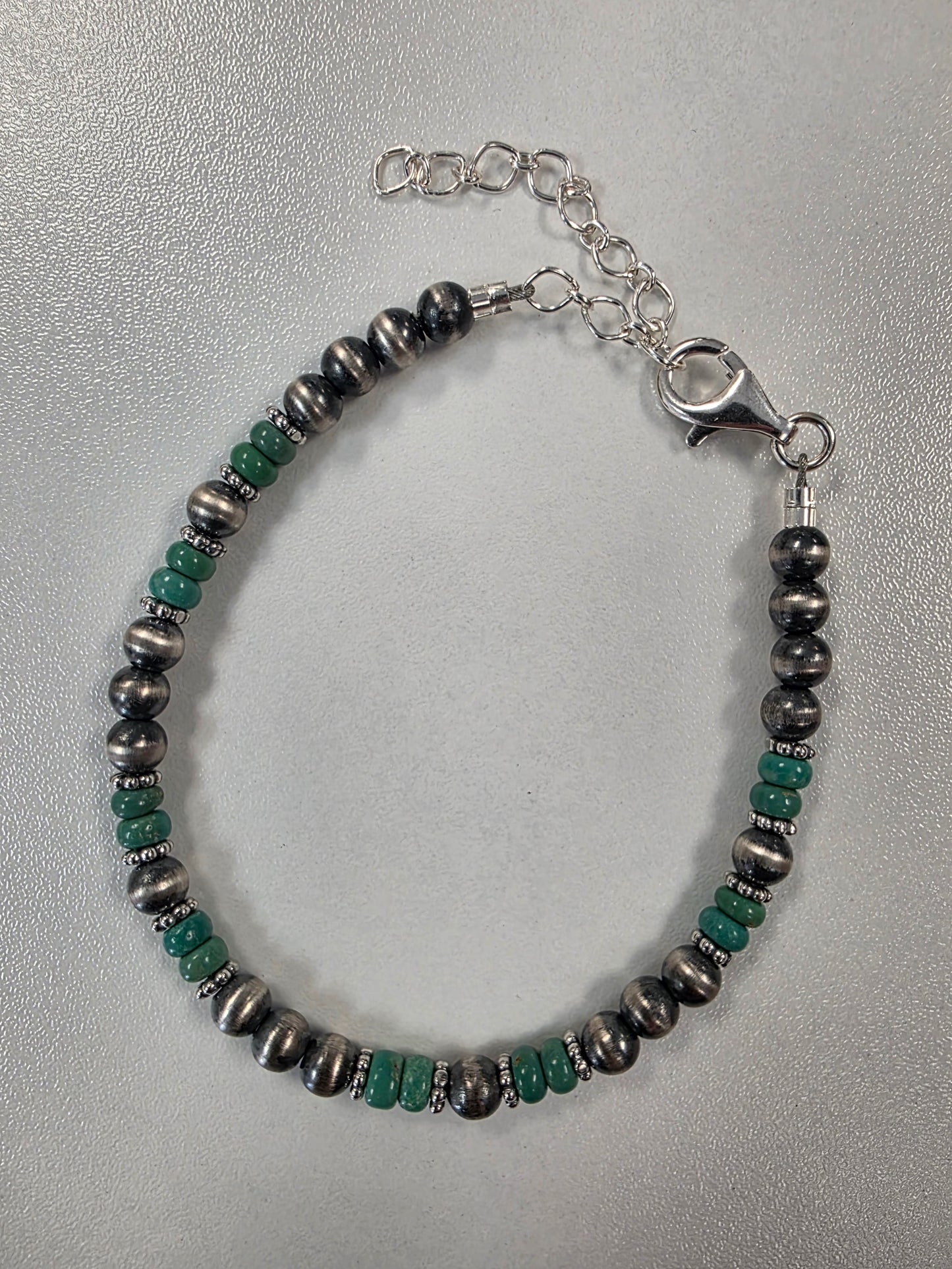 5mm Sterling Silver Gemstone Beaded Bracelet