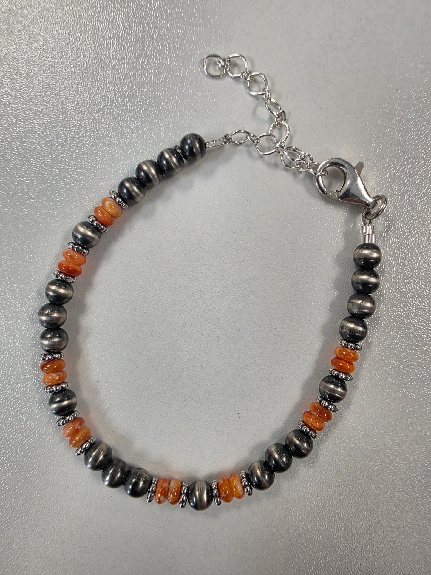 5mm Sterling Silver Gemstone Beaded Bracelet