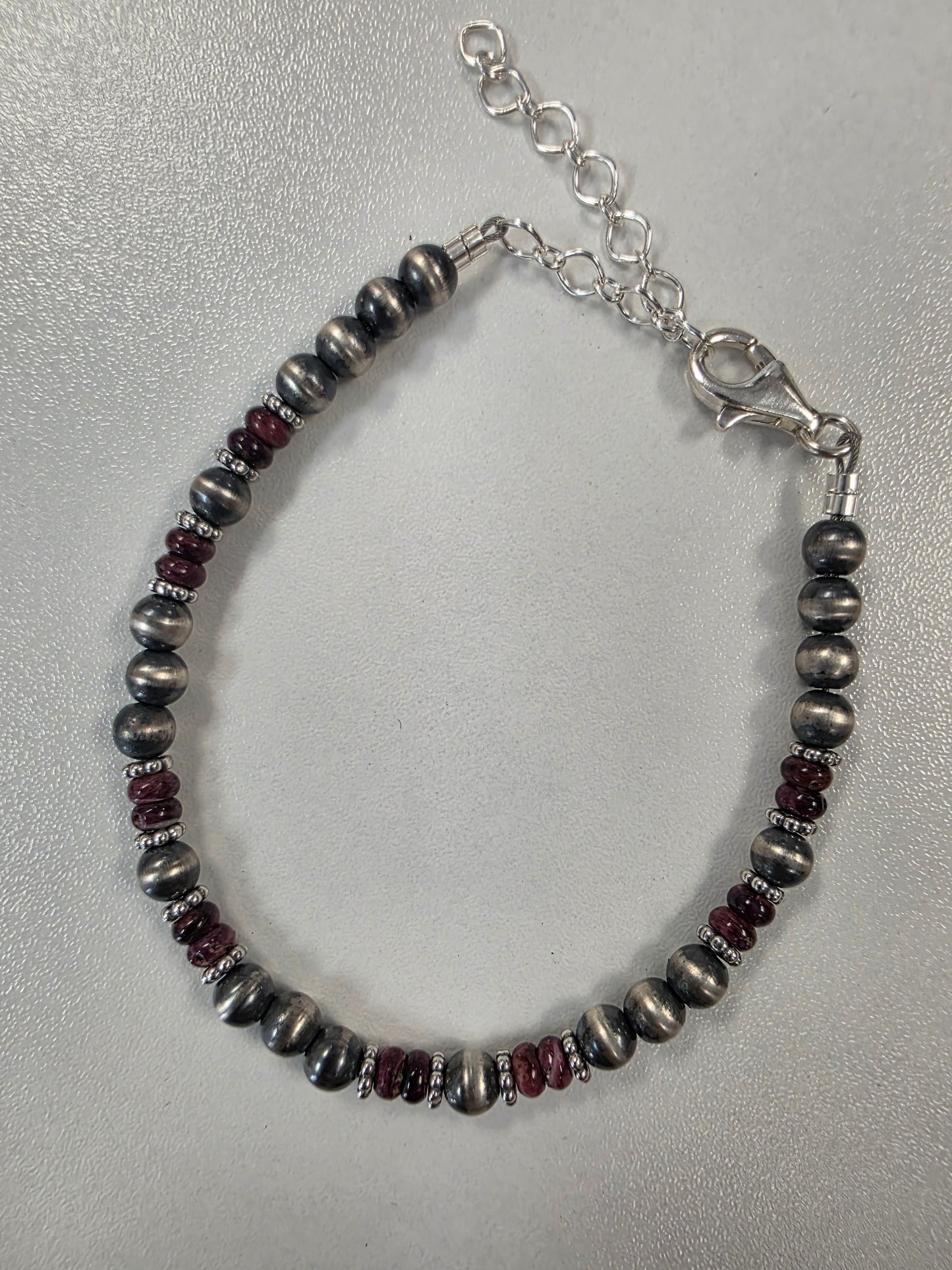 5mm Sterling Silver Gemstone Beaded Bracelet
