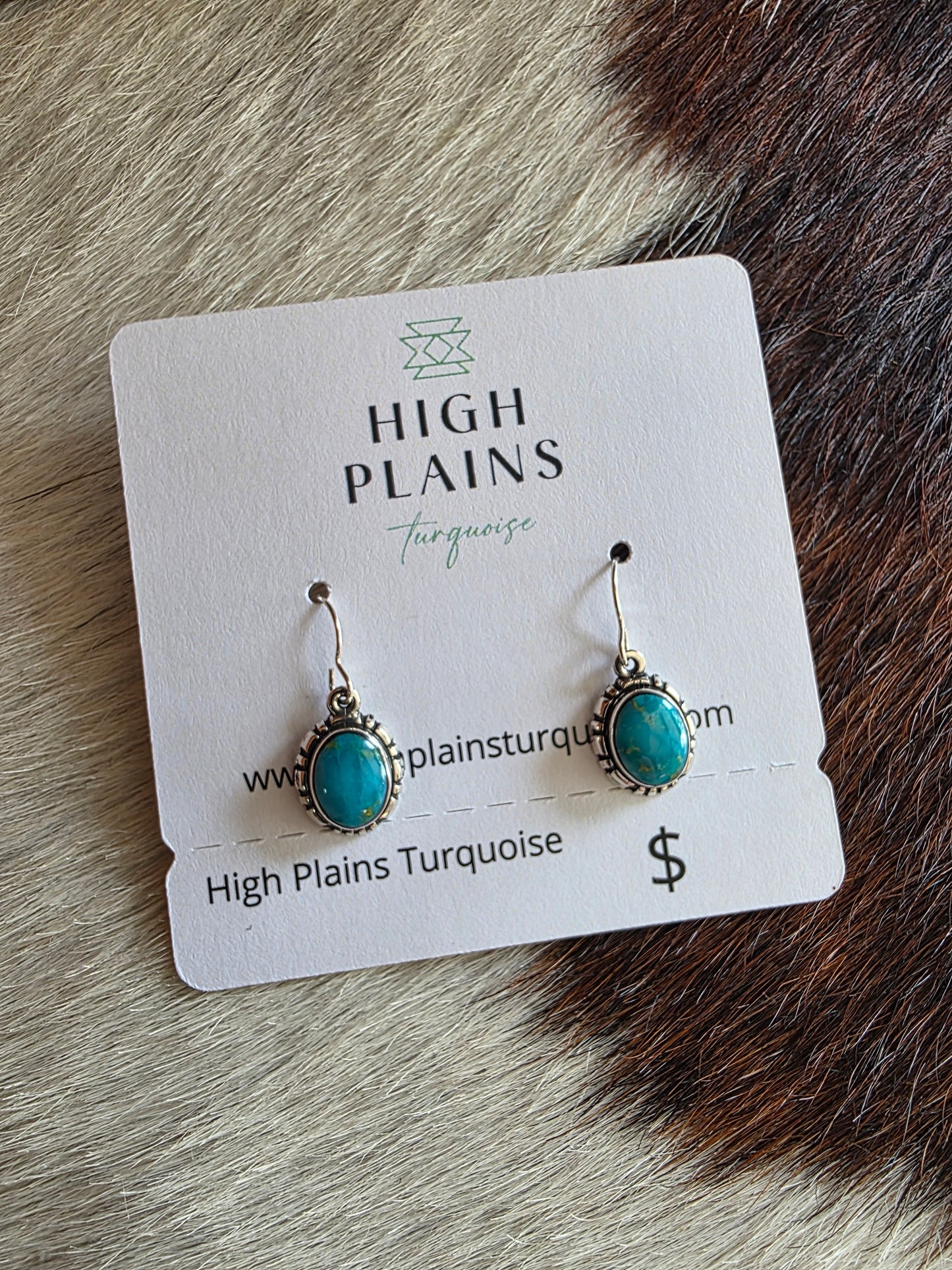 Petite Sonoran Gold Turquoise Drop Earrings