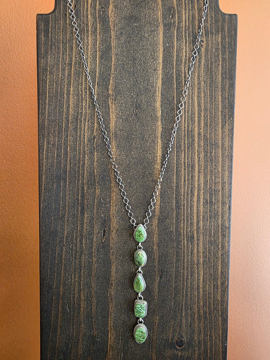 Five Stone Sonoran Gold Turquoise Cascade Necklace