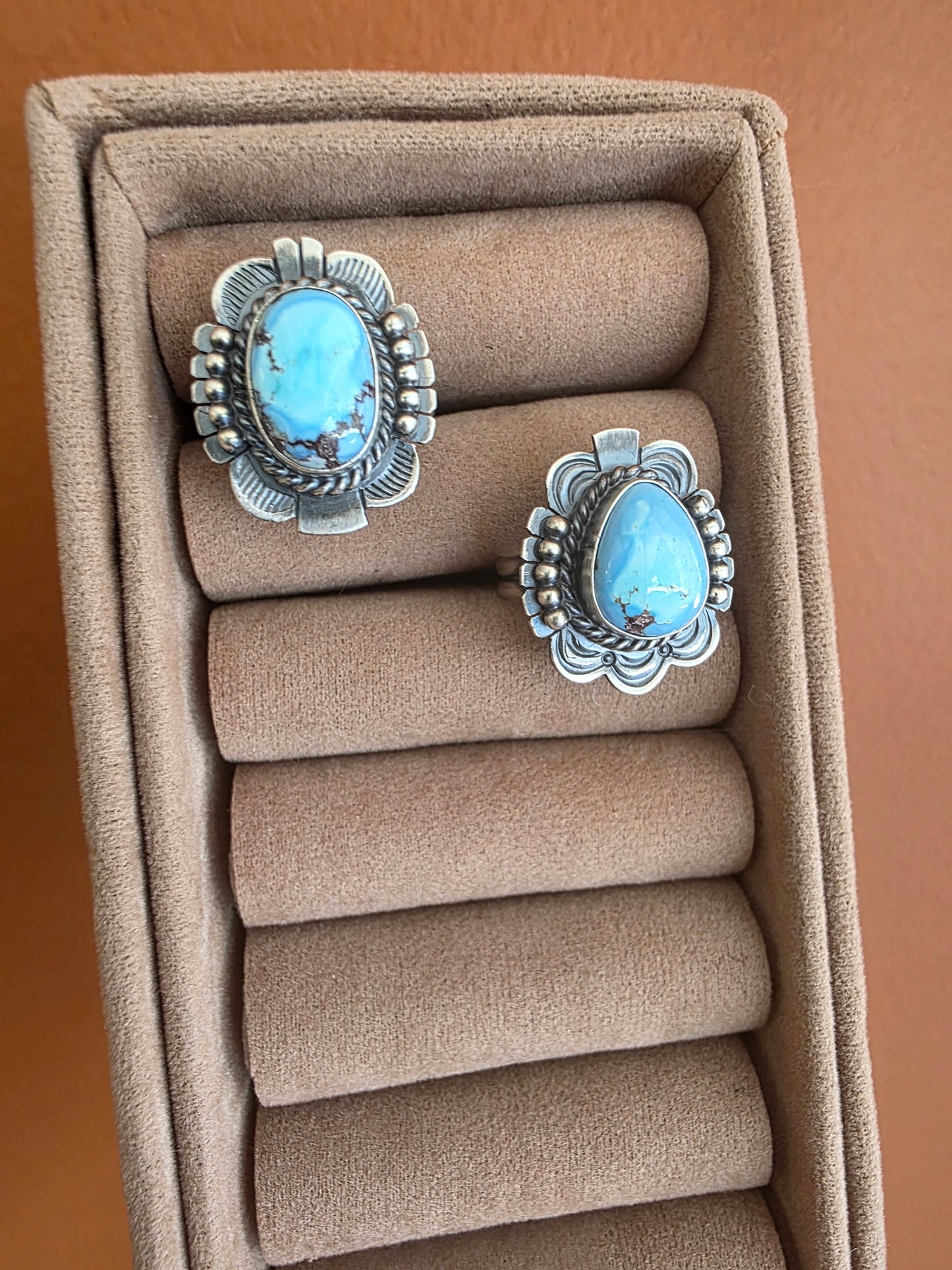 Sterling Silver Golden Hills Turquoise Scalloped Ring