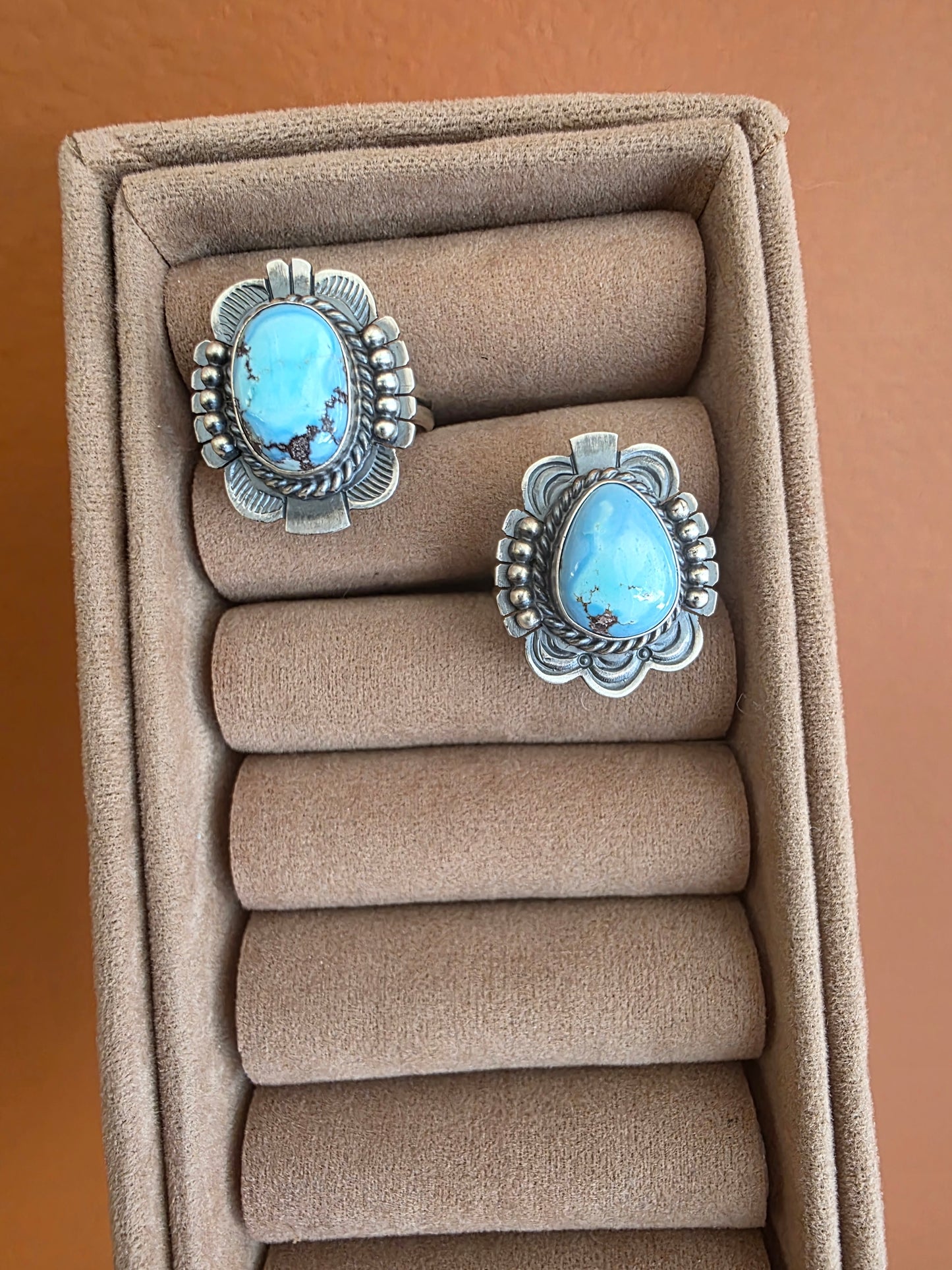 Sterling Silver Golden Hills Turquoise Scalloped Ring