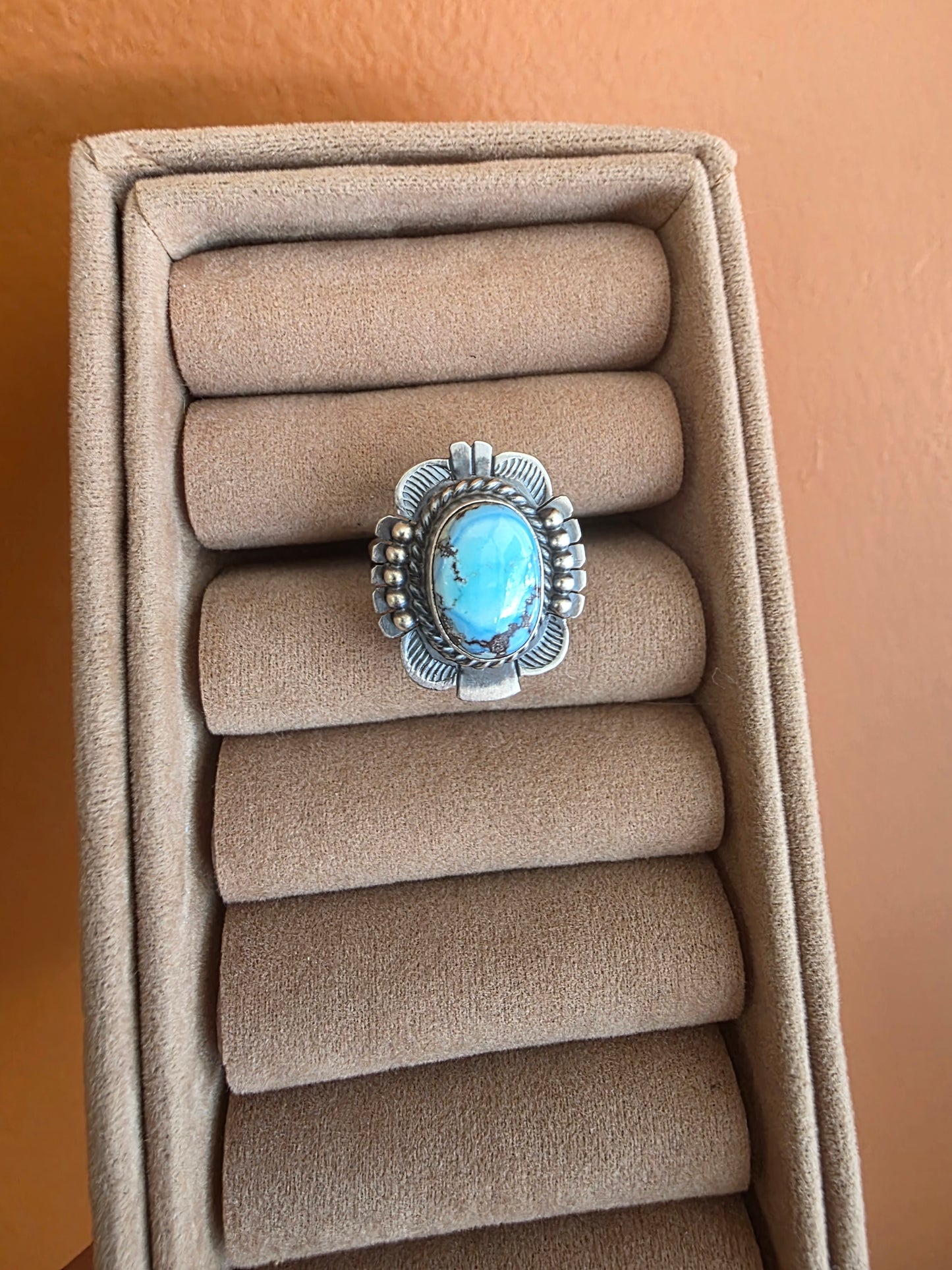 Sterling Silver Golden Hills Turquoise Scalloped Ring