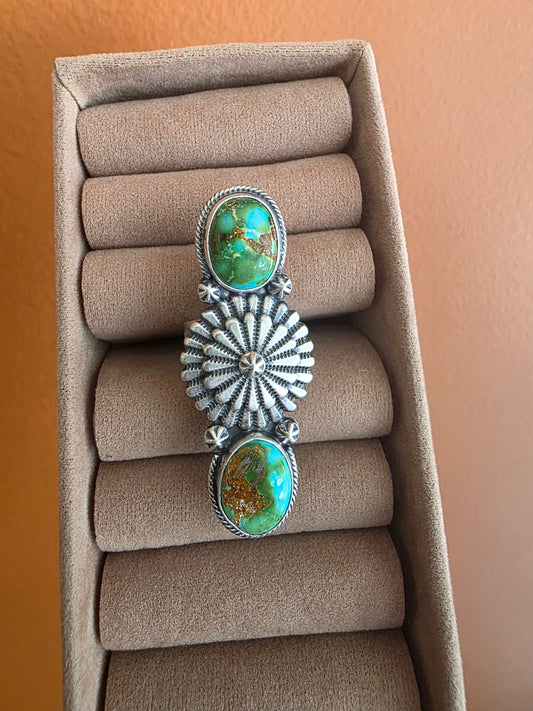 Sonoran Gold Turquoise Concho Statement Ring