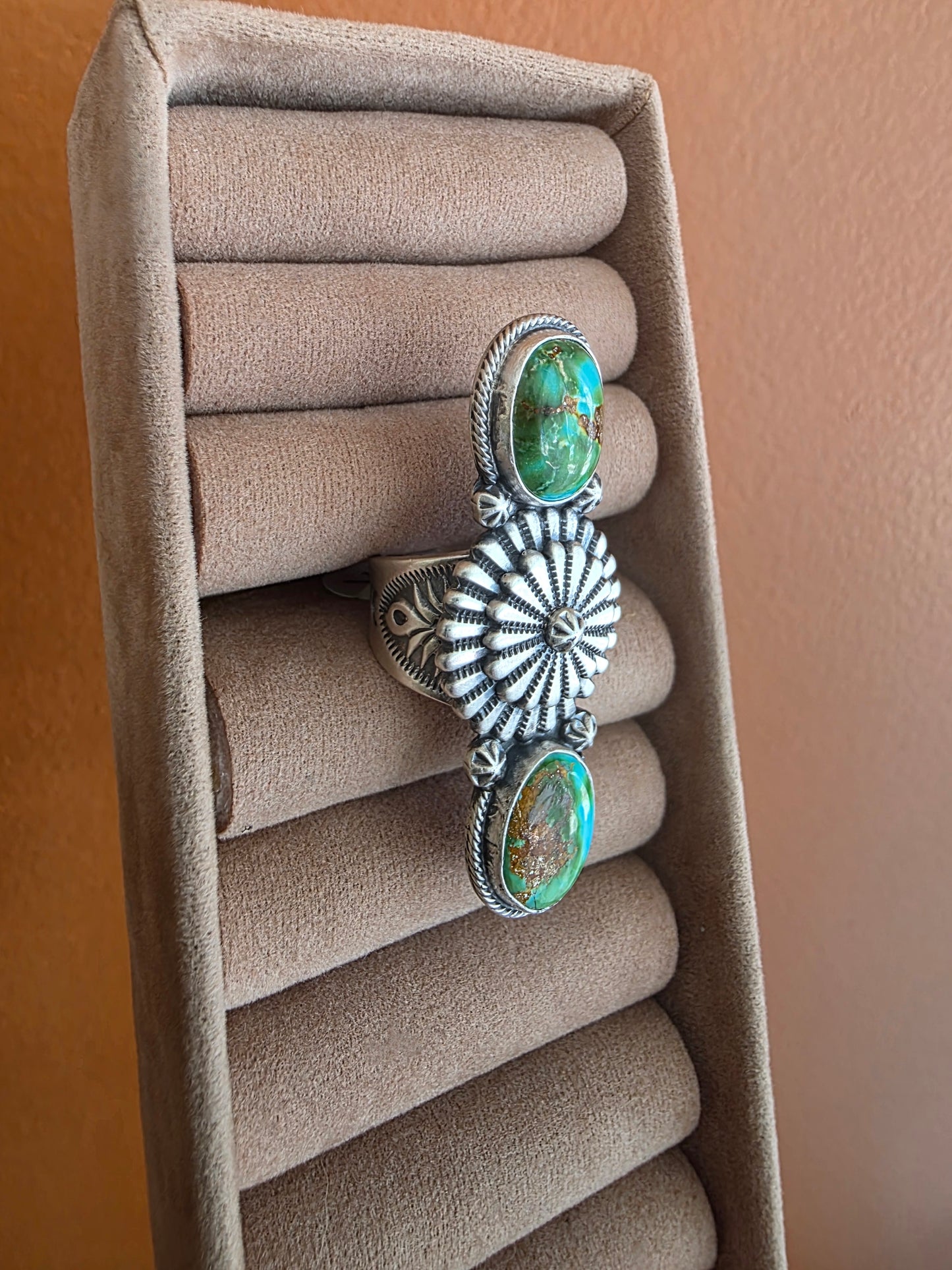 Sonoran Gold Turquoise Concho Statement Ring