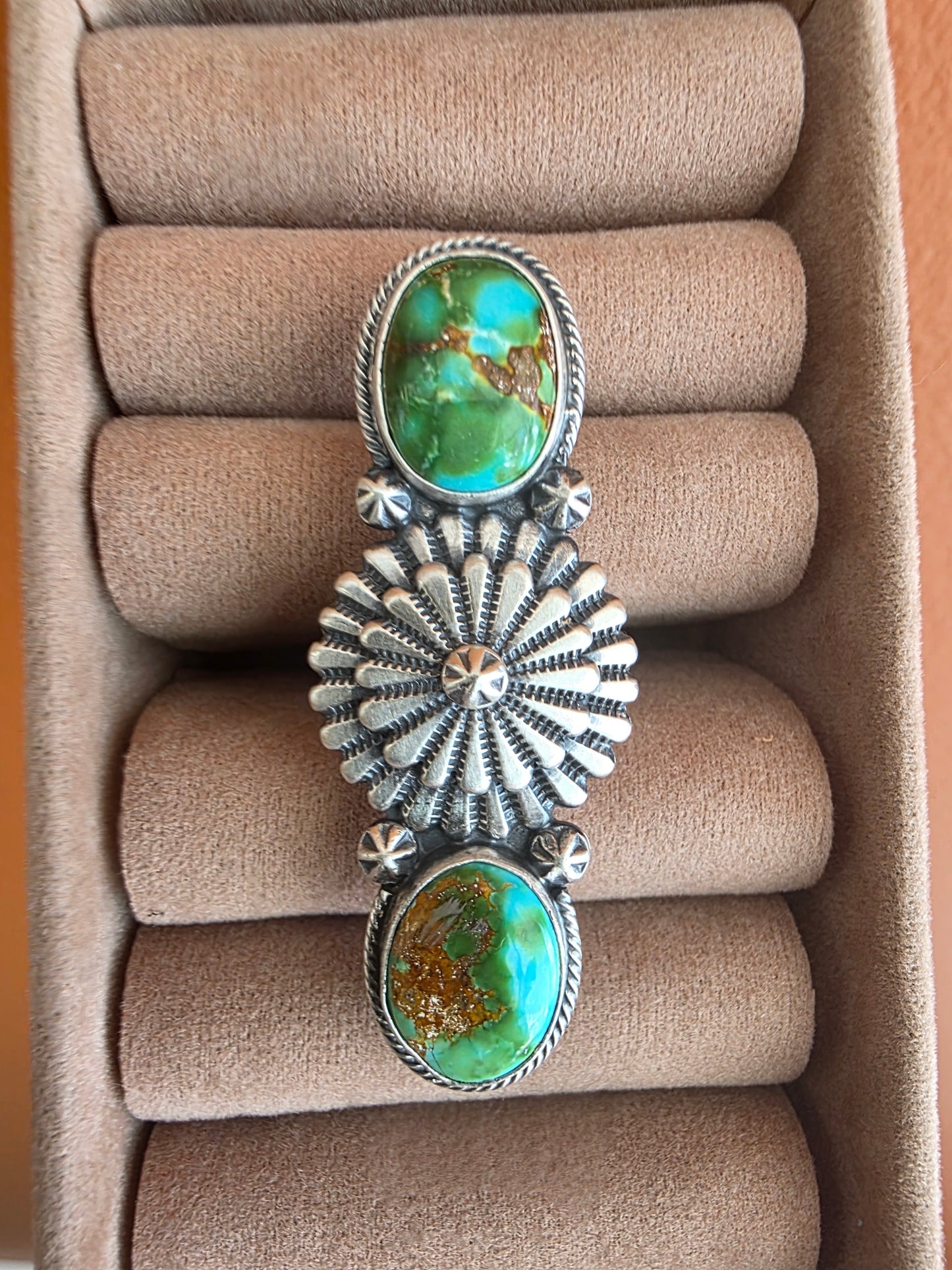 Sonoran Gold Turquoise Concho Statement Ring