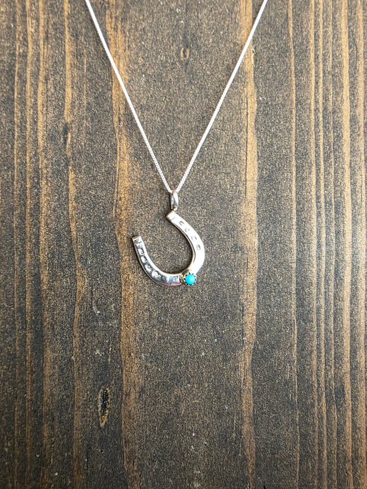 Lucky Horseshoe Pendant Necklace