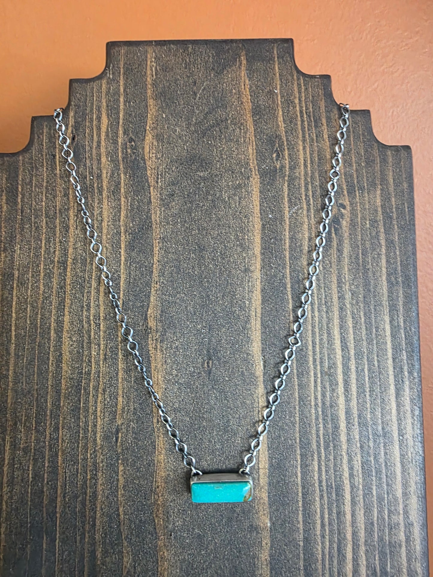 Kingman Turquoise Bar Necklace