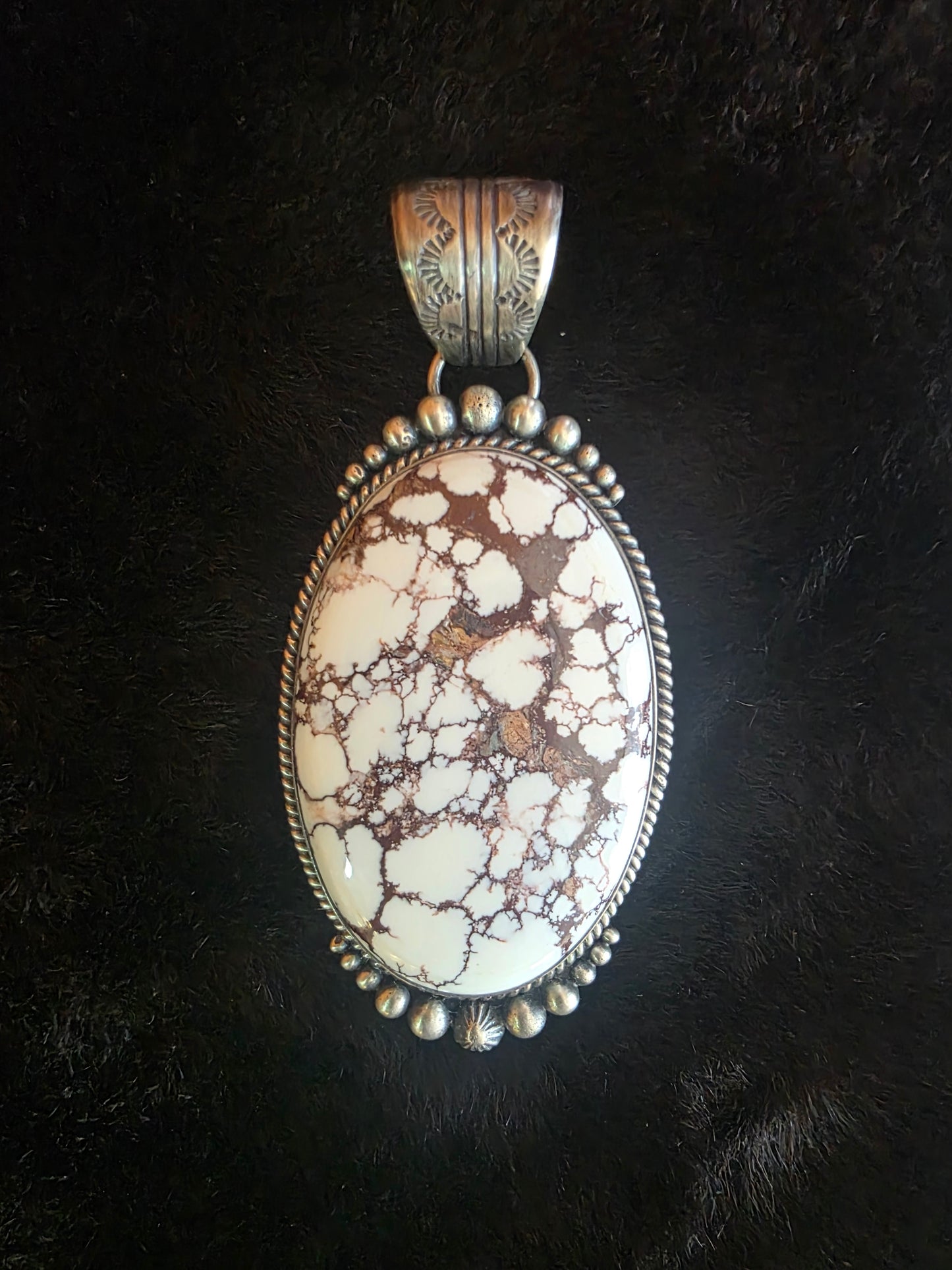 Large Oval Wild Horse Pendant