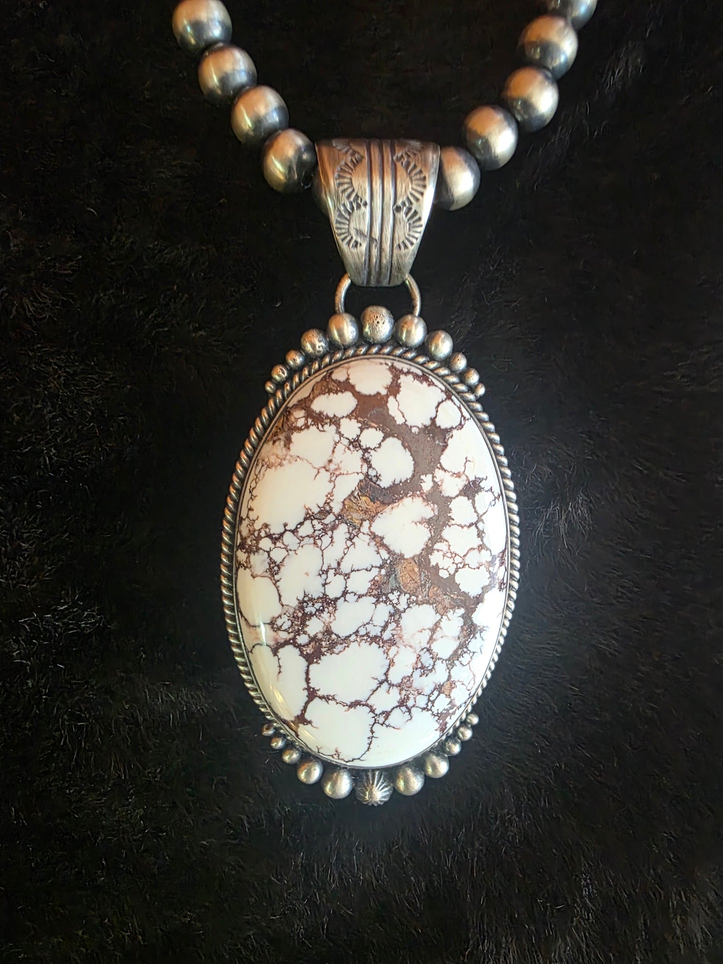 Large Oval Wild Horse Pendant