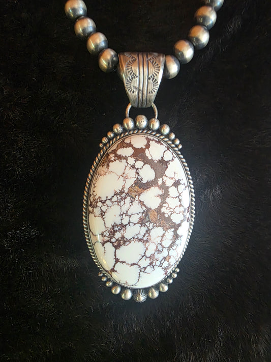 Large Oval Wild Horse Pendant