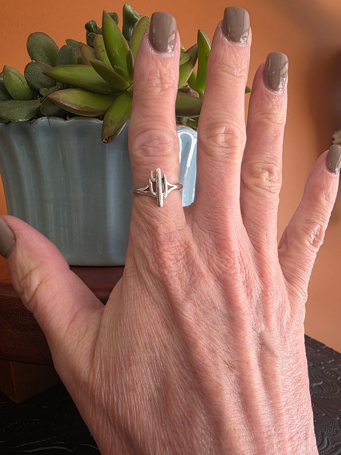 Simple Sterling Saguaro Ring