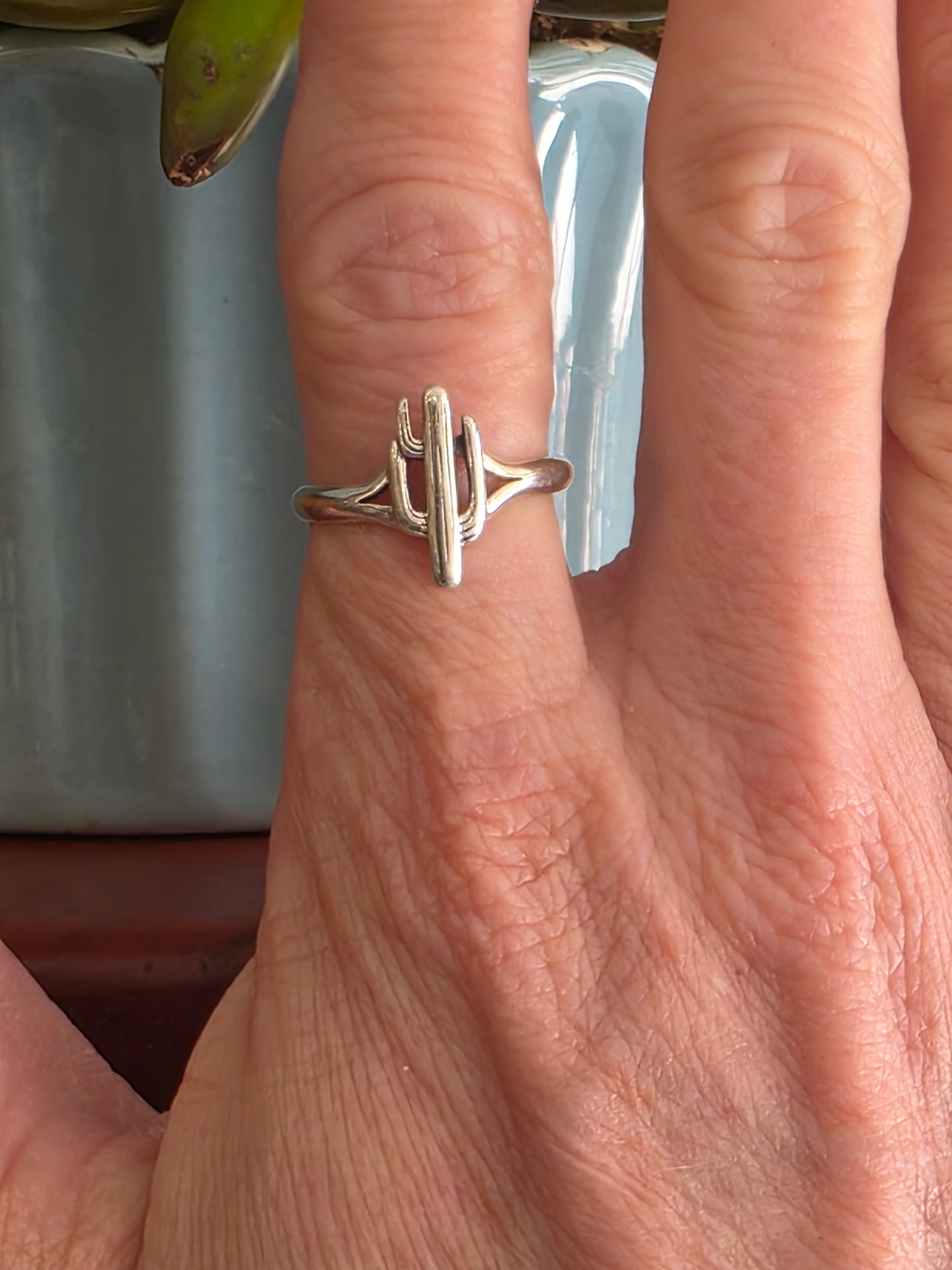 Simple Sterling Saguaro Ring