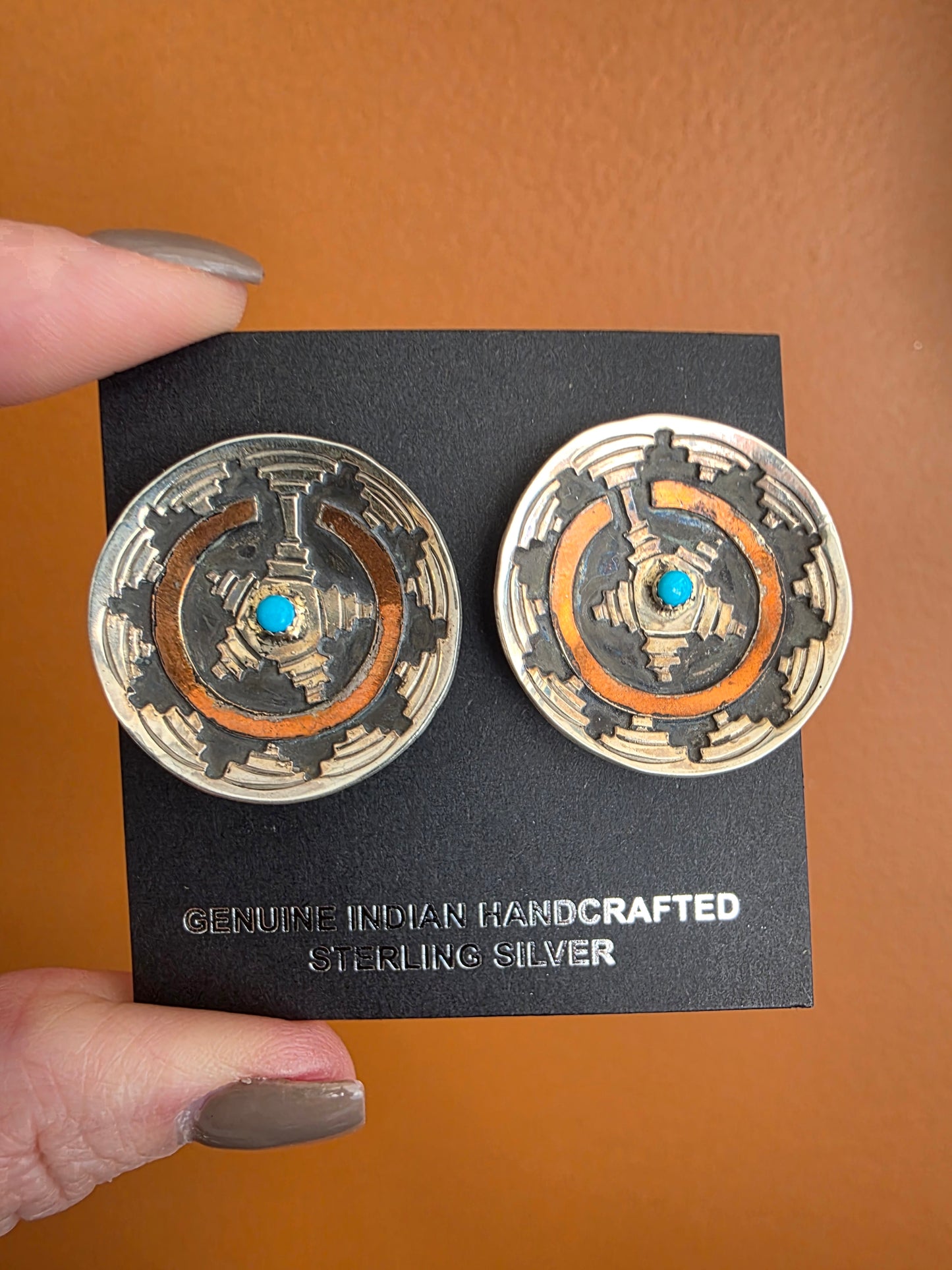 Navajo Wedding Basket Earrings
