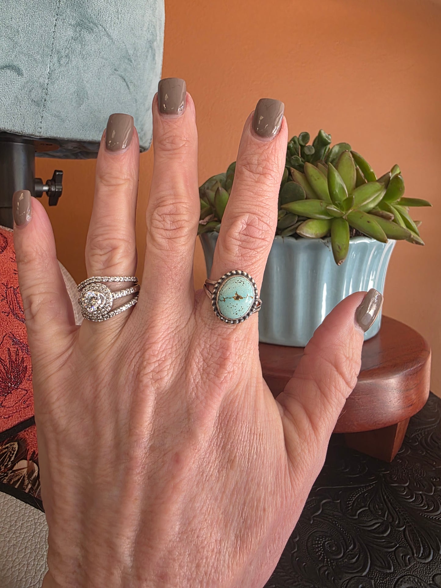 Skyline Blue Kingman Turquoise Ring