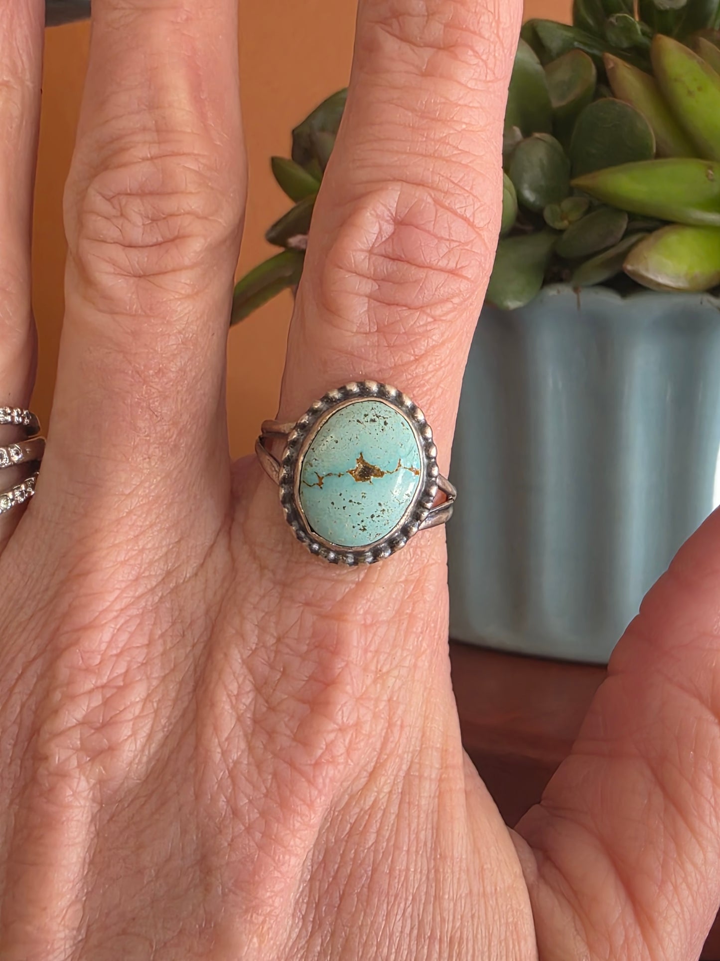 Skyline Blue Kingman Turquoise Ring
