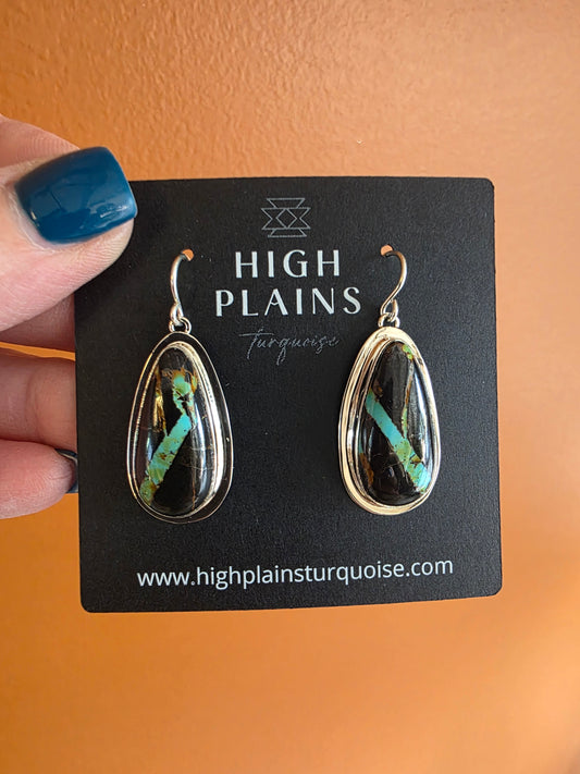 Blackjack Turquoise Teardrop Earrings