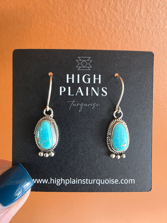 Western Sky Kingman Turquoise Drop Earrings