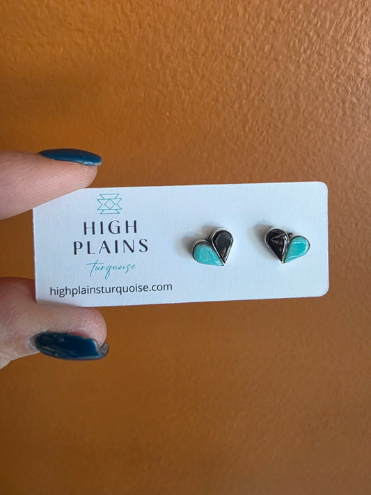 Lucky Heart Inlay Studs