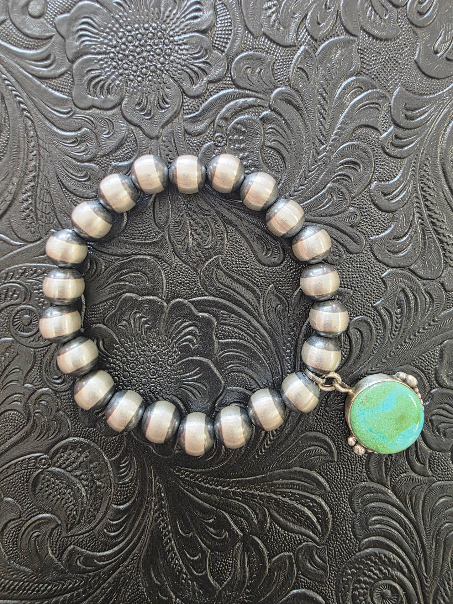 Sonoran Gold Turquoise Sterling Stretch Bracelet