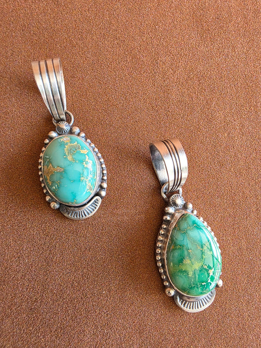 Thomas Francisco Sonoran Gold Turquoise Sterling Pendant