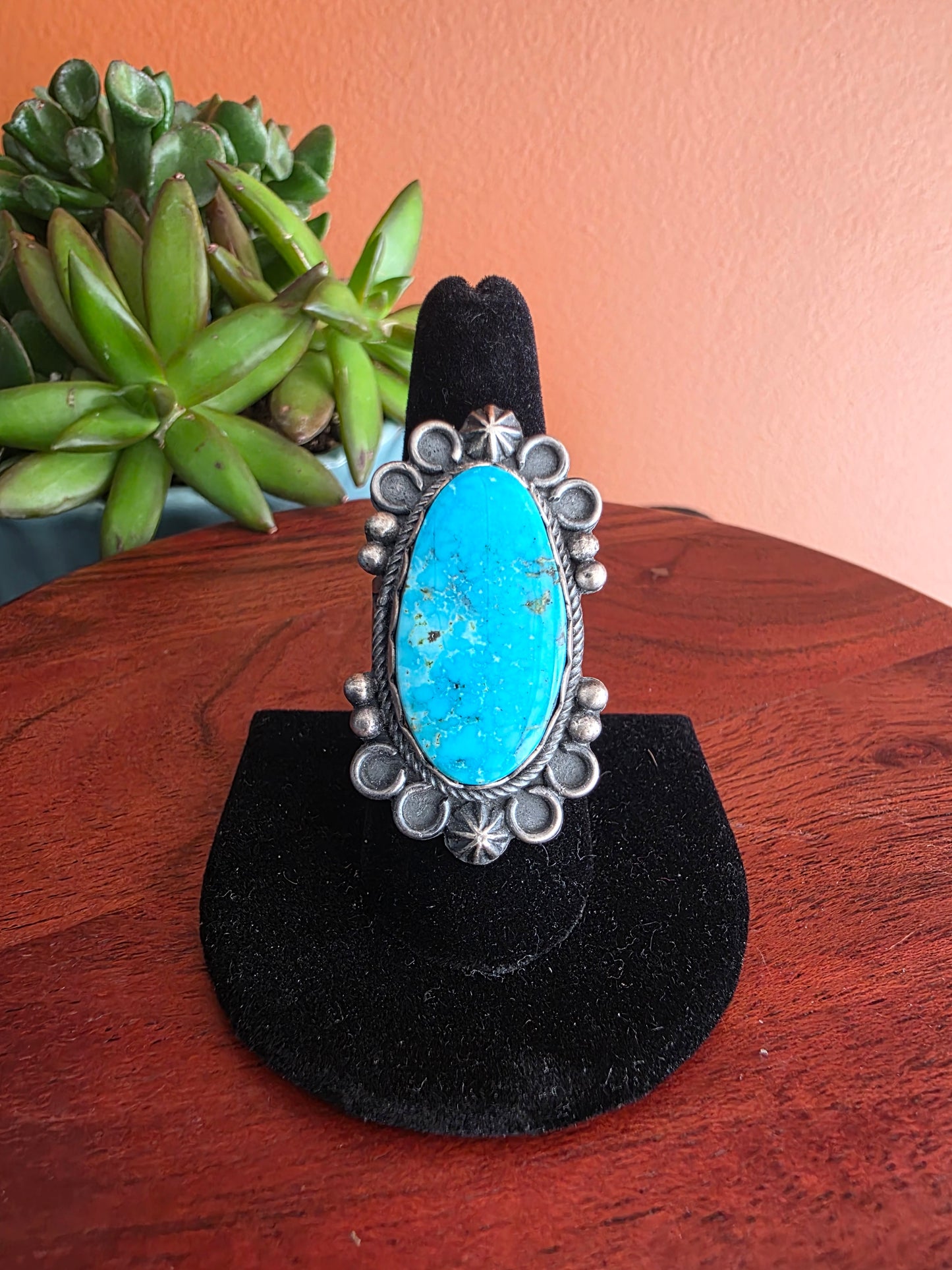 Ray Bennett Kingman Turquoise Statement Ring