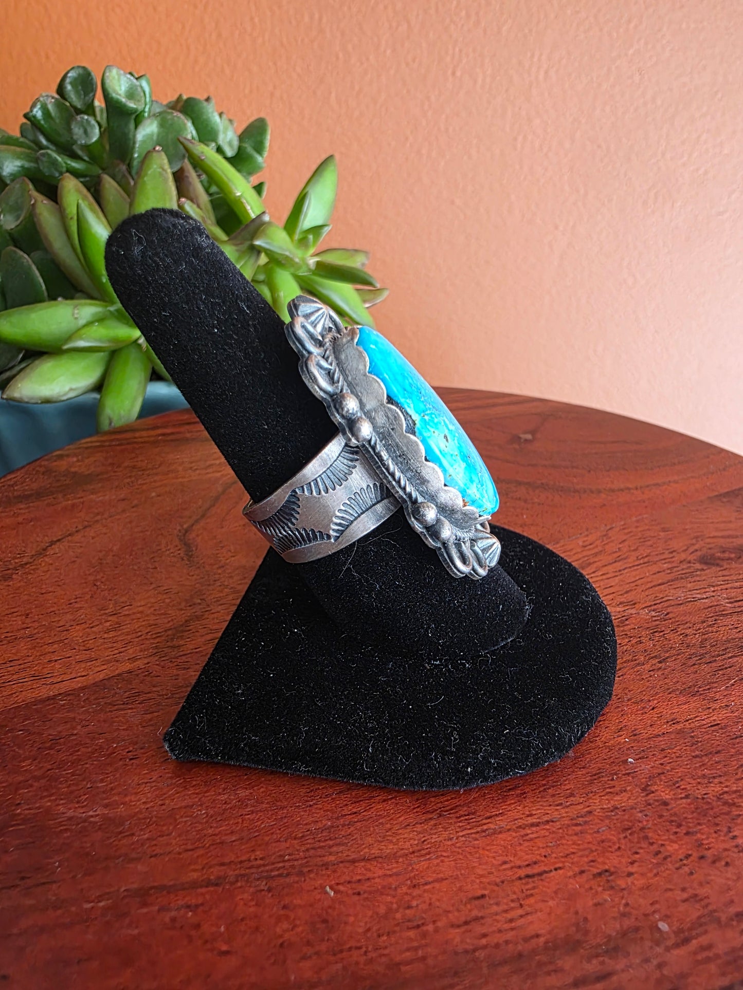 Ray Bennett Kingman Turquoise Statement Ring