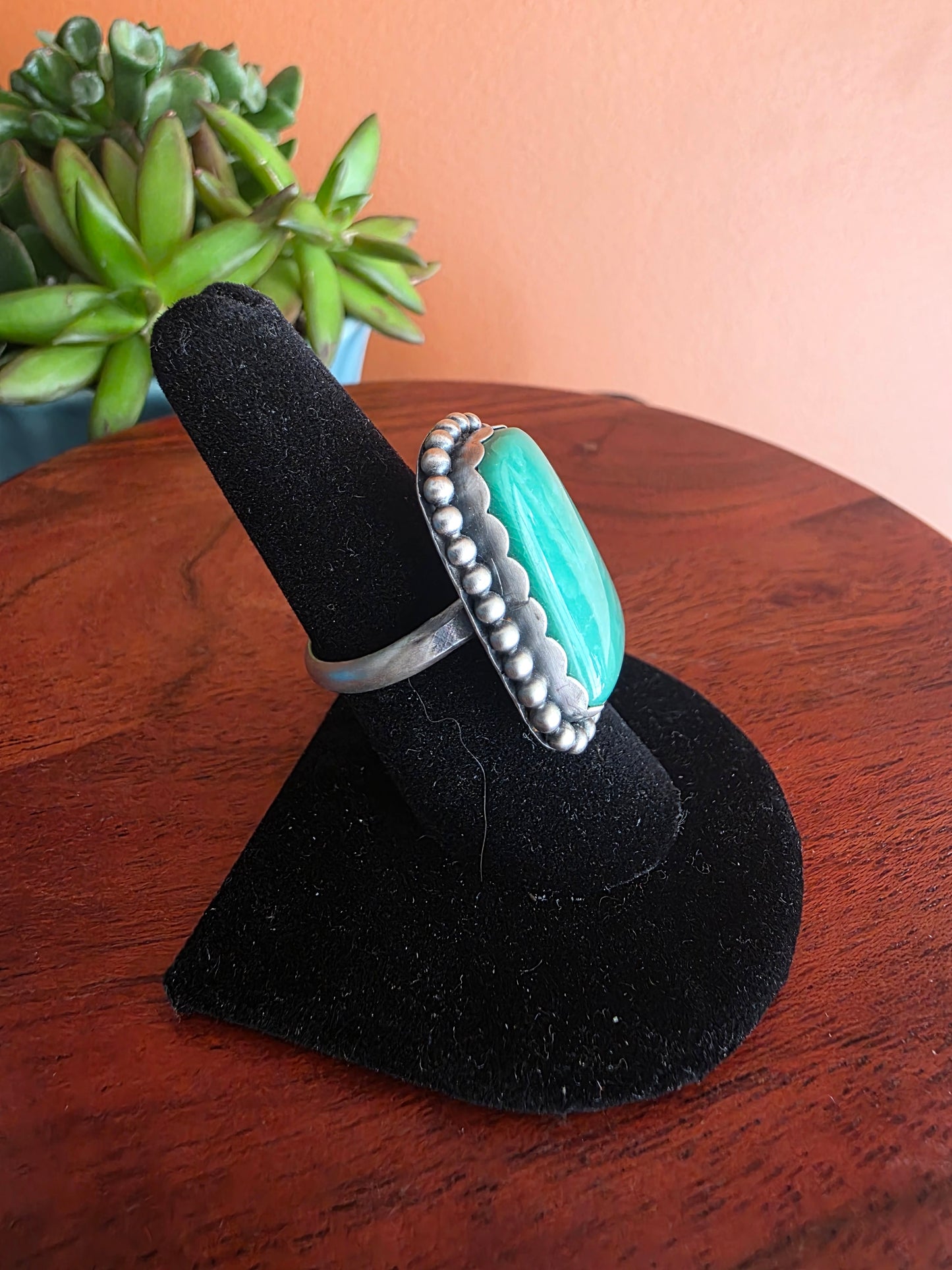 Tyrone Turquoise Beaded Ring