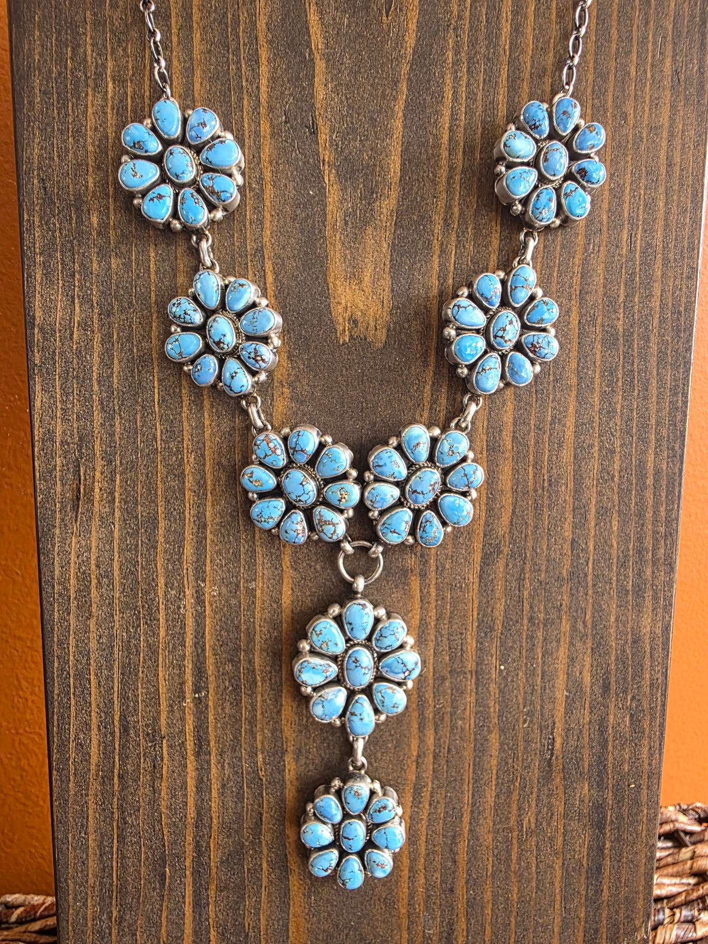 Golden Hills Turquoise Cluster Necklace