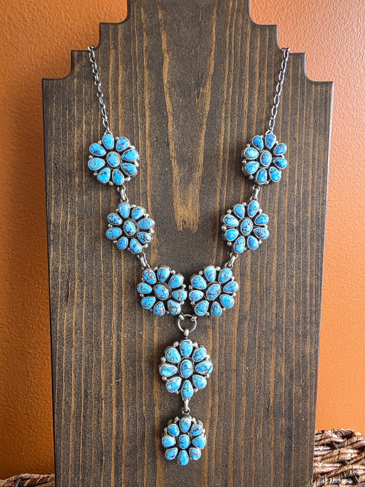 Golden Hills Turquoise Cluster Necklace