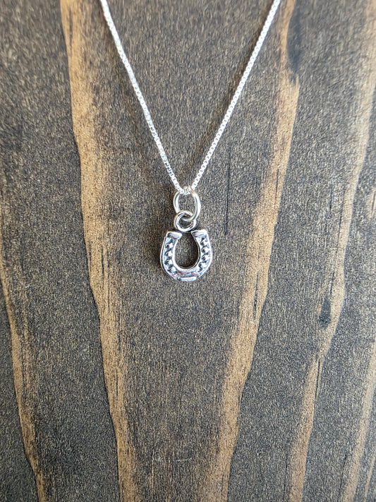 Petite Sterling Silver Horseshoe Necklace