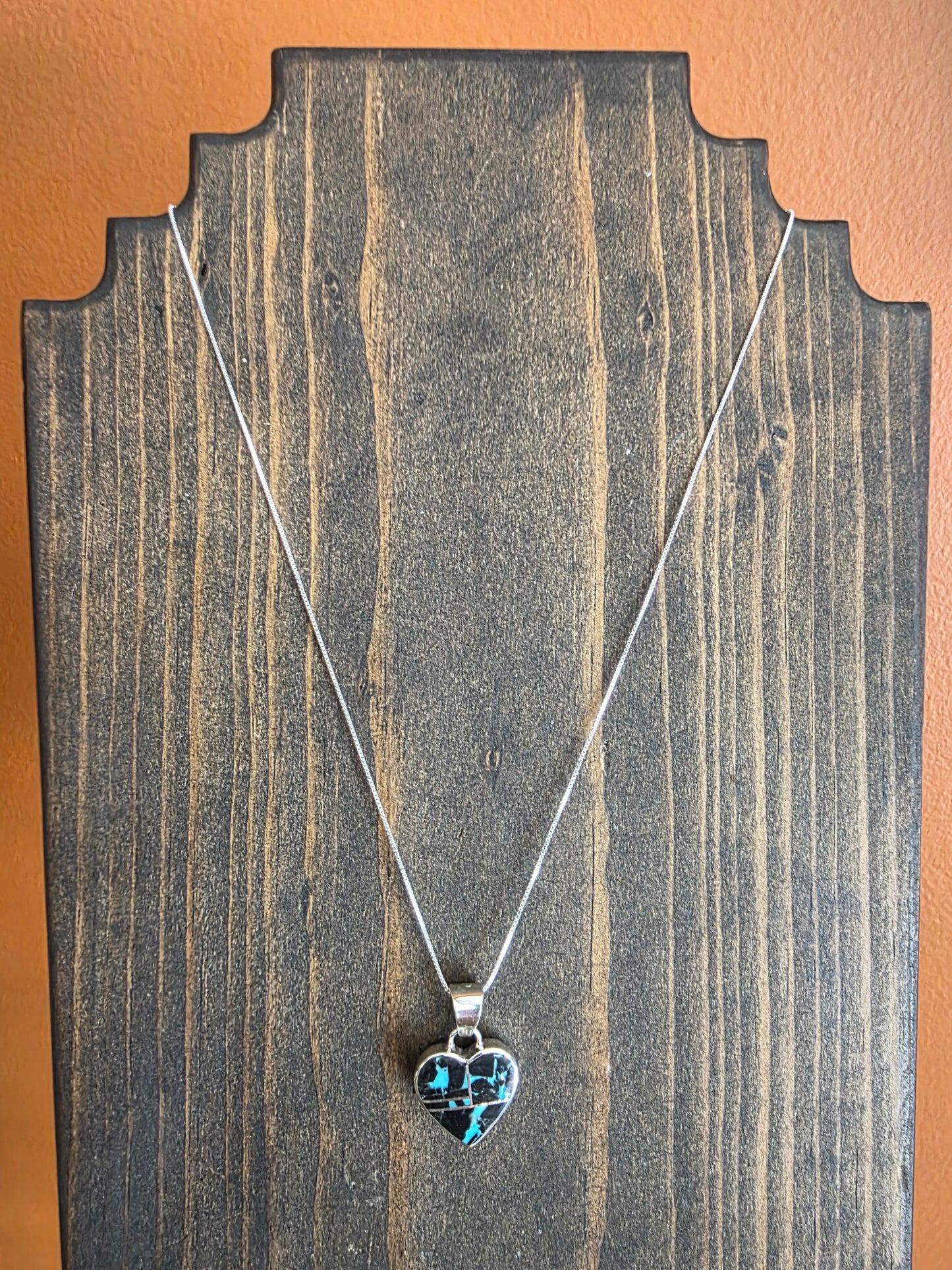 Sterling Silver Blue Moon Turquoise Reversible Pendant Necklace