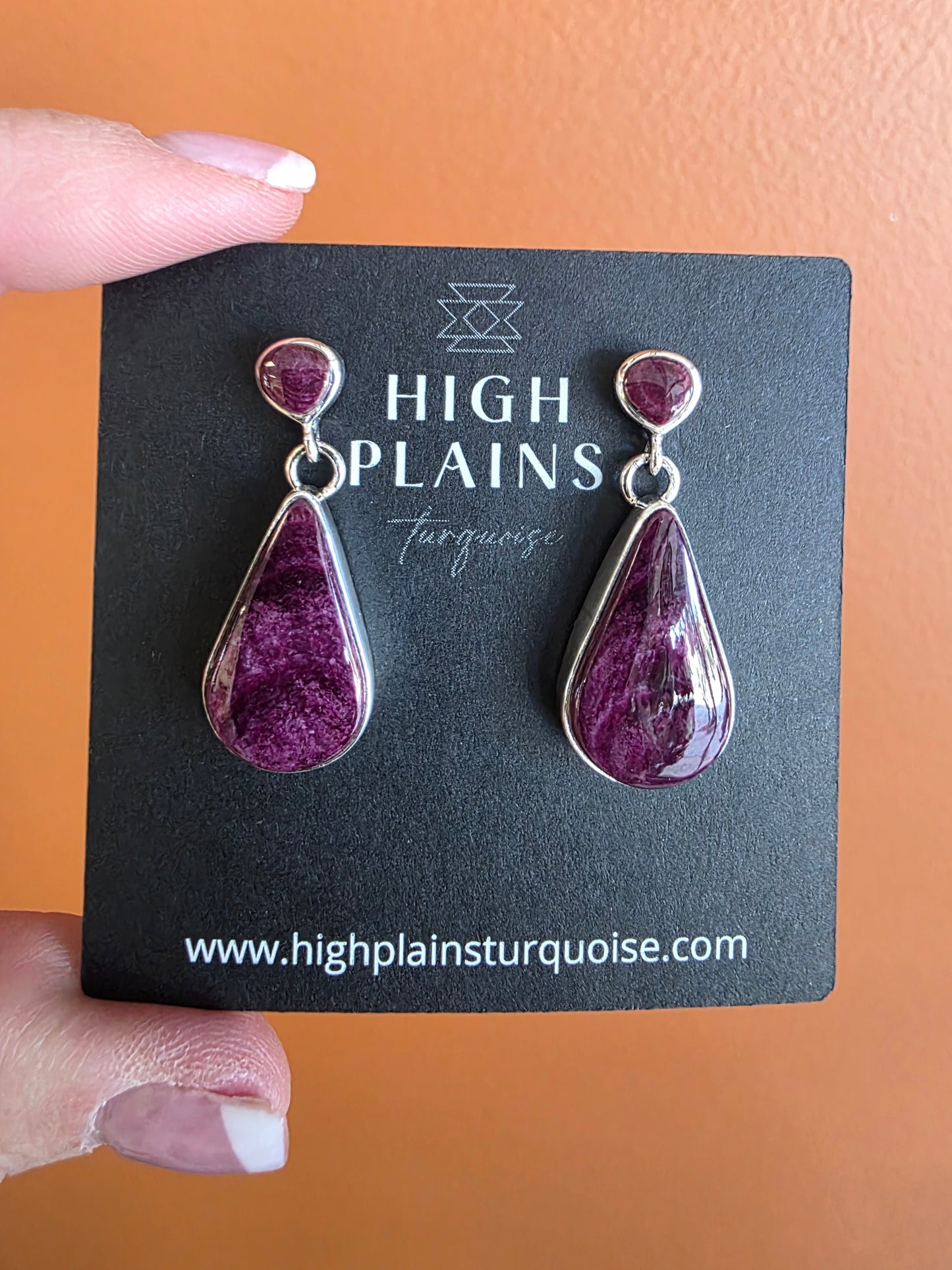 Plum Mesa Purple Spiny Oyster Earrings