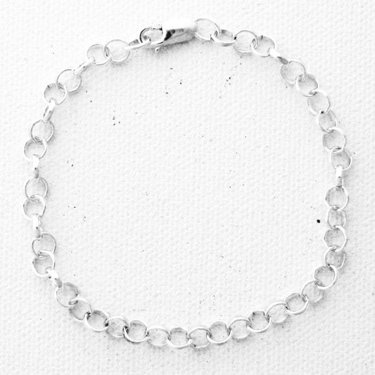 Sterling Silver Link Charm Bracelet